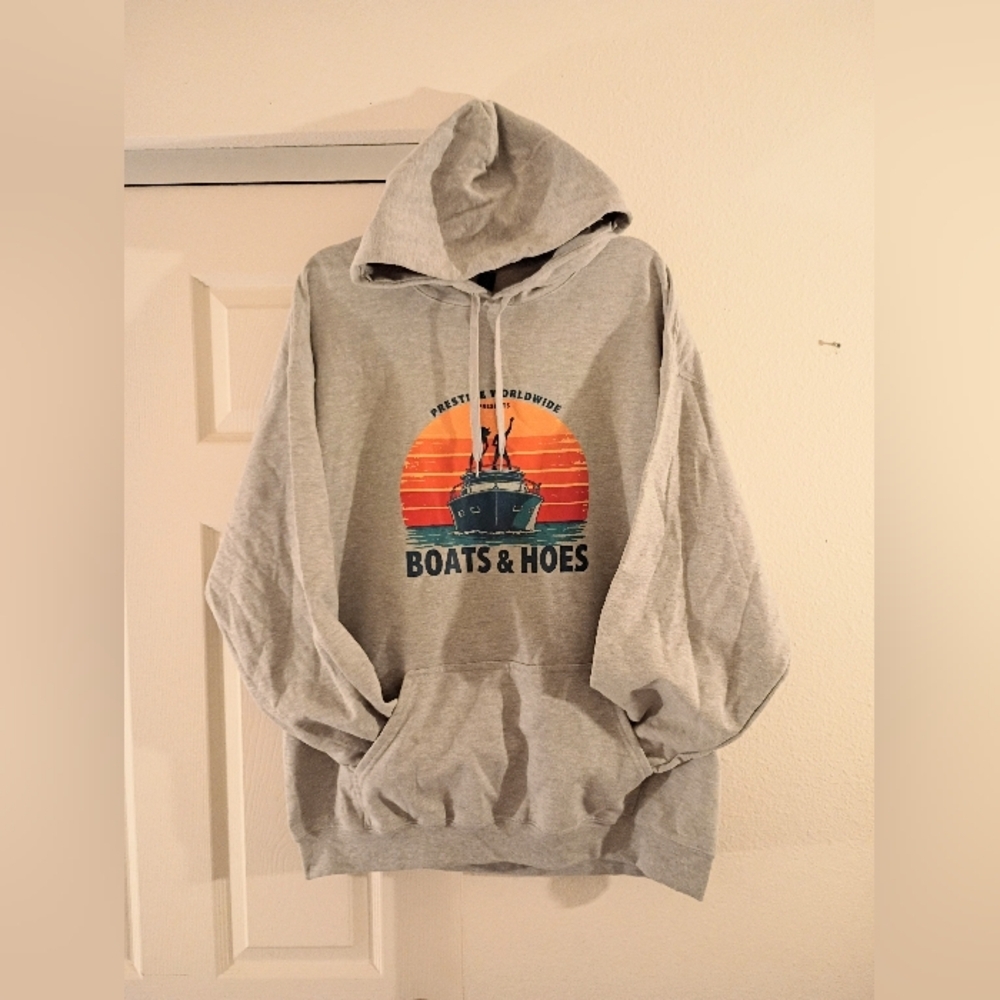 Prestige Worldwide Boats & Hoes Hoodie Step Brothers Funny Graphic Pullover
